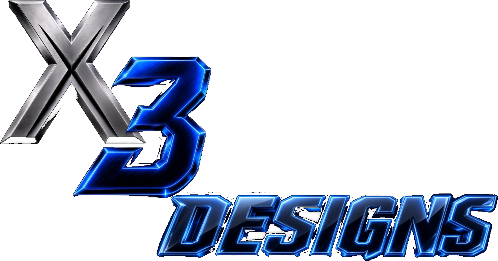X3 Designs logo lockup